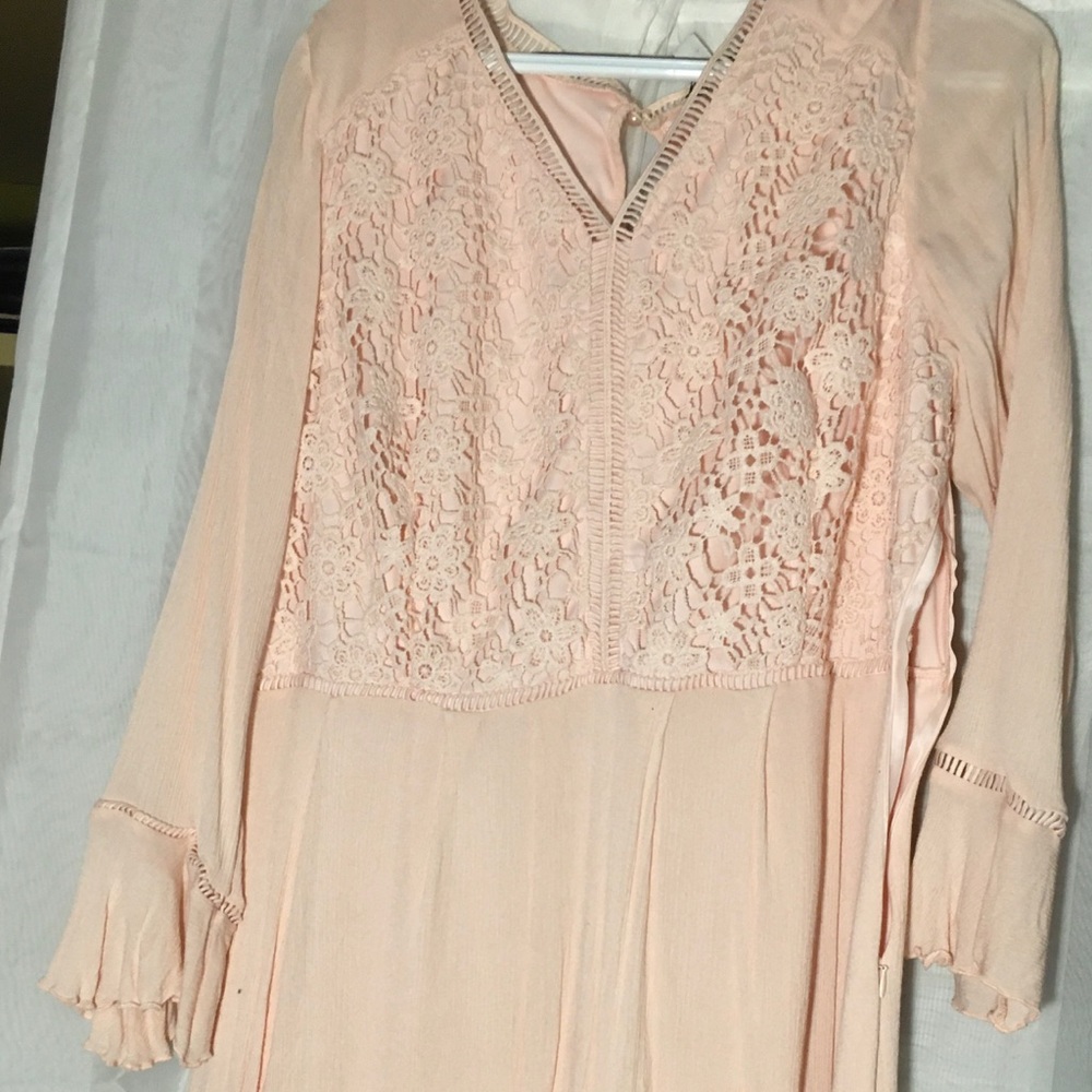 Plus Size baby pink dress